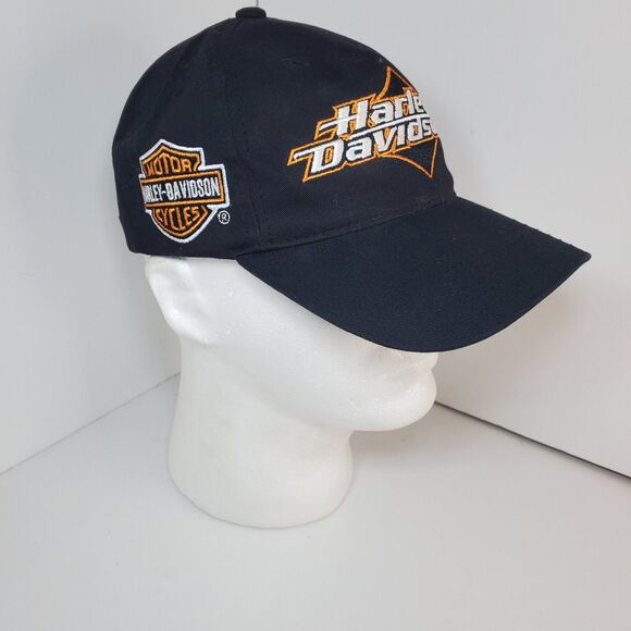 Harley Davidson Wisconsin Logo Black Graphic Adjustable Baseball Hat Cap OSFM - Picture 2 of 7